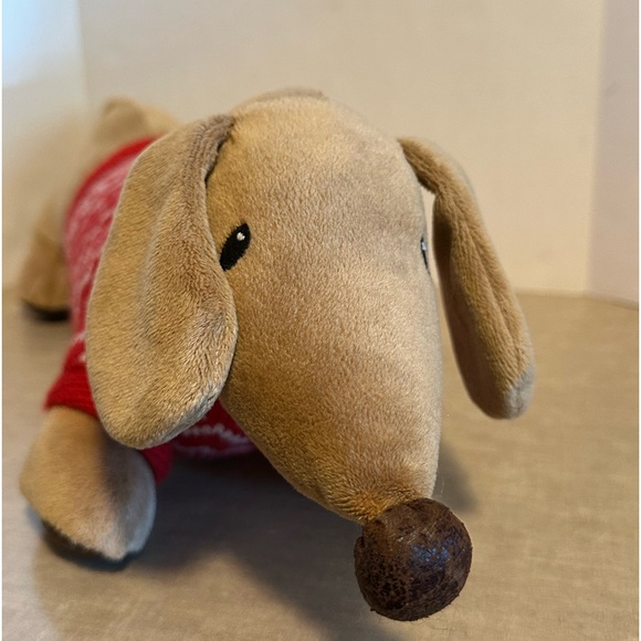 Pier 1 Jingle Buddies Frank Dachshund Plush in Holiday Sweater Weiner Dog - Picture 3 of 5